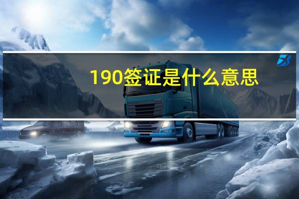 190签证是什么意思