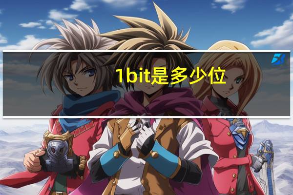 1bit是多少位