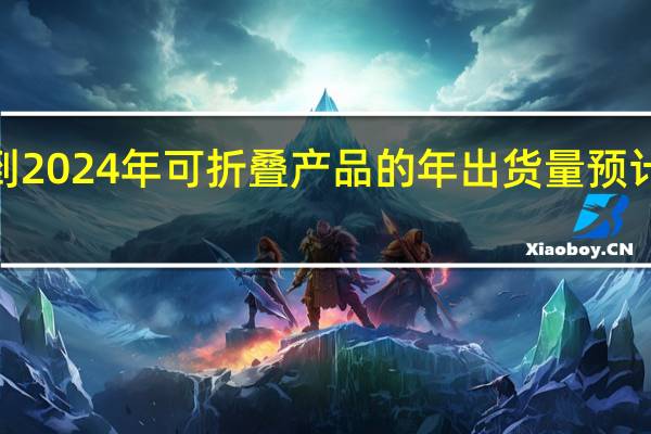 2月16日到2024年可折叠产品的年出货量预计将达到3000万
