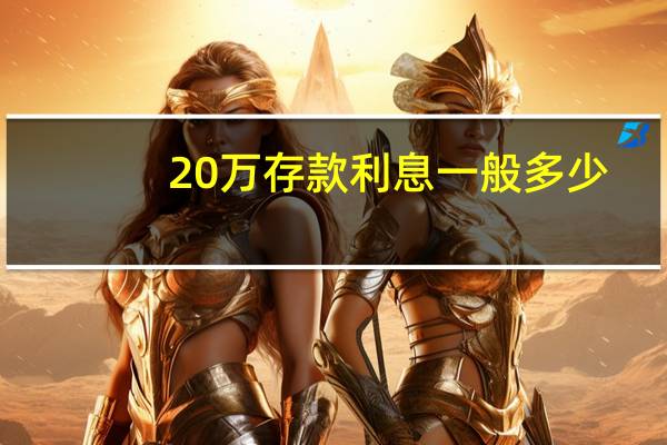 20万存款利息一般多少