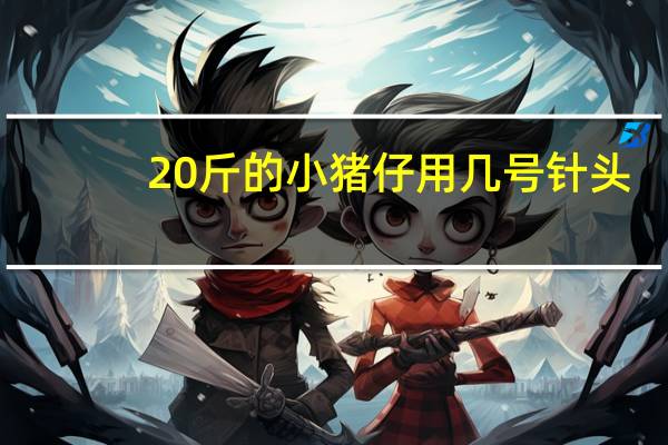 20斤的小猪仔用几号针头
