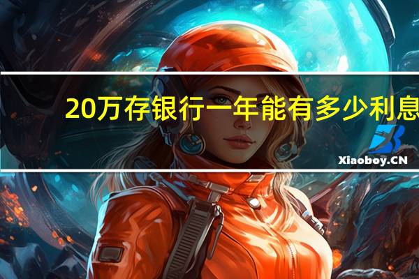 20万存银行一年能有多少利息