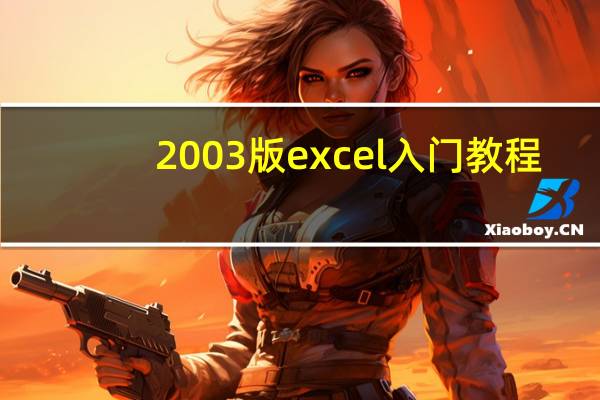 2003版excel入门教程（2003版excel）