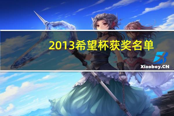 2013希望杯获奖名单（希望杯获奖名单）