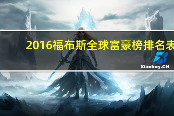 2016福布斯全球富豪榜排名表