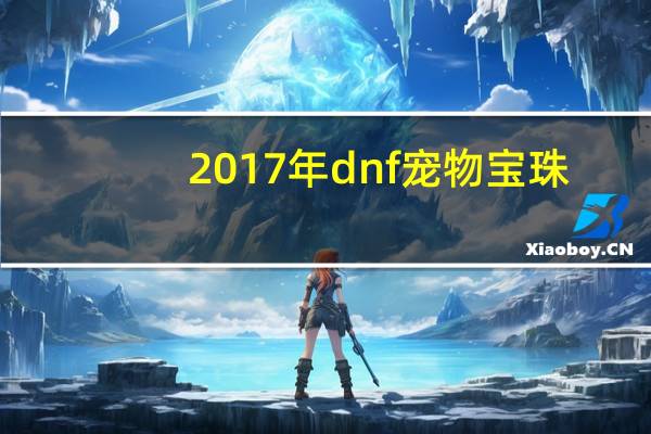 2017年dnf宠物宝珠