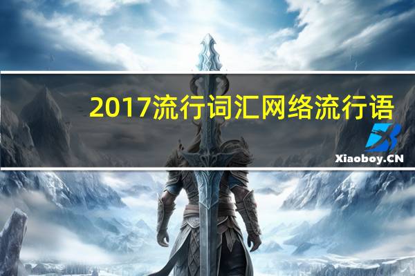 2017流行词汇网络流行语（最新网络流行词汇）