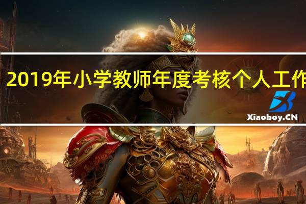 2019年小学教师年度考核个人工作总结
