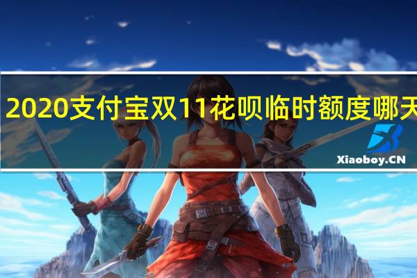 2020支付宝双11花呗临时额度哪天开放（2020双11花呗额度几点就有了）