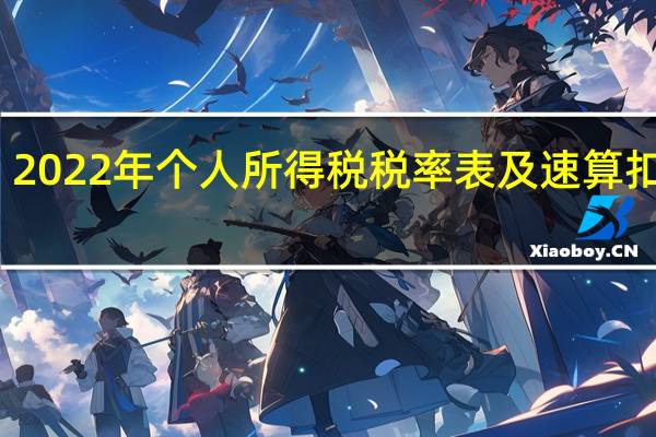 2022年个人所得税税率表及速算扣除数（个人所得税的速算扣除数是如何计算的）