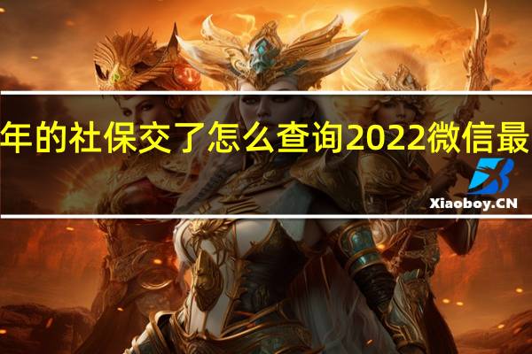 2022年的社保交了怎么查询 2022微信最火头像图片