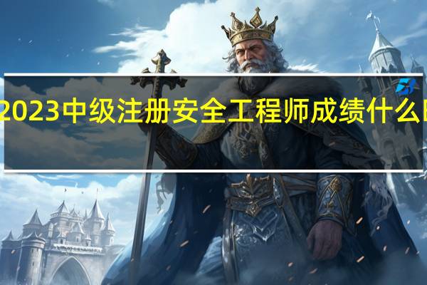 2023中级注册安全工程师成绩什么时候出