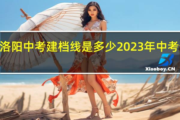2023年洛阳中考建档线是多少 2023年中考分数线是多少