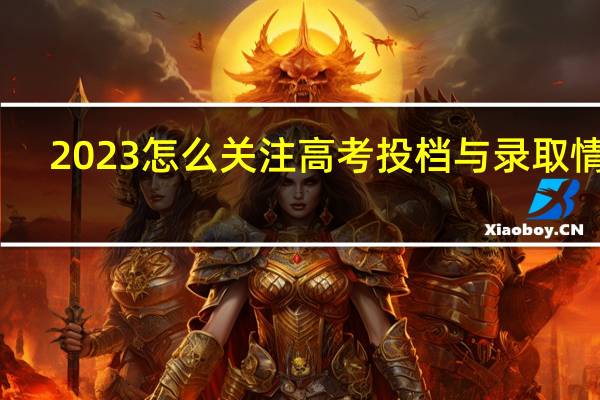 2023怎么关注高考投档与录取情况