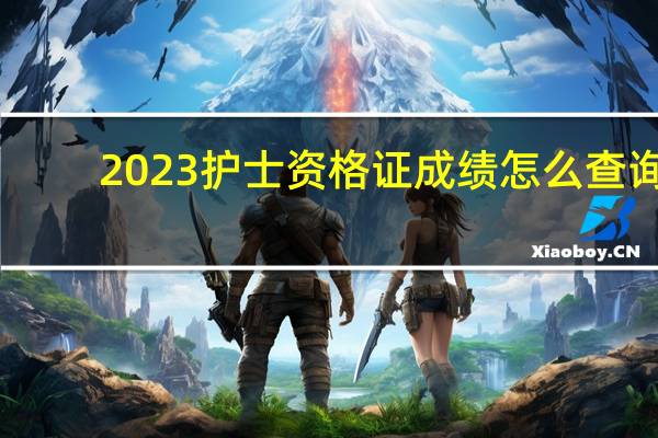 2023护士资格证成绩怎么查询
