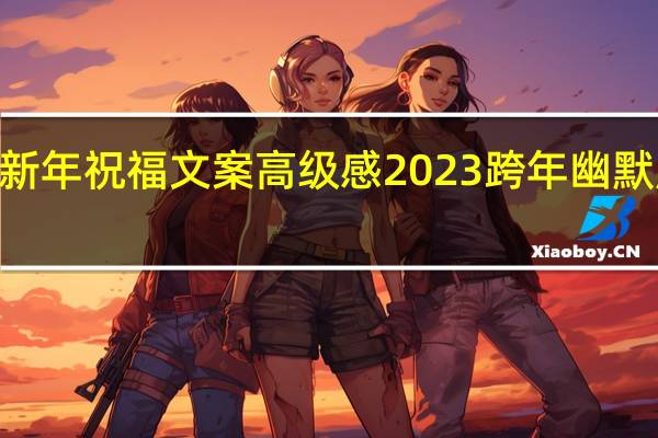 2023新年祝福文案高级感 2023跨年幽默朋友圈文案