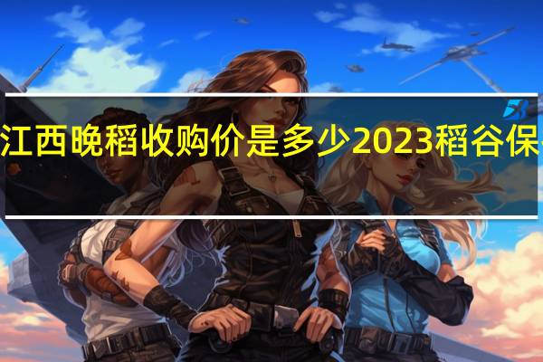 2023江西晚稻收购价是多少 2023稻谷保护价格多少