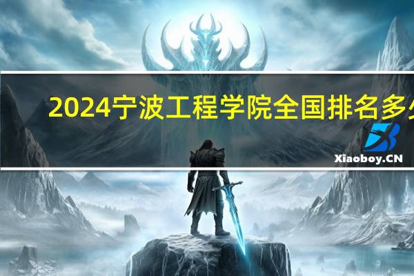 2024宁波工程学院全国排名多少