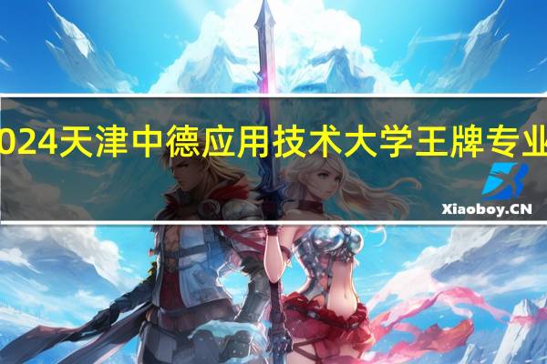 2024天津中德应用技术大学王牌专业有哪些