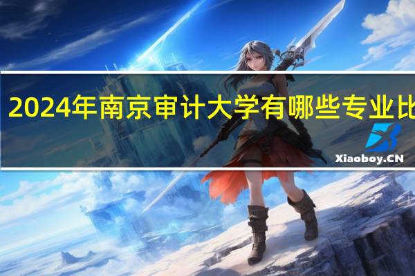 2024年南京审计大学有哪些专业比较好