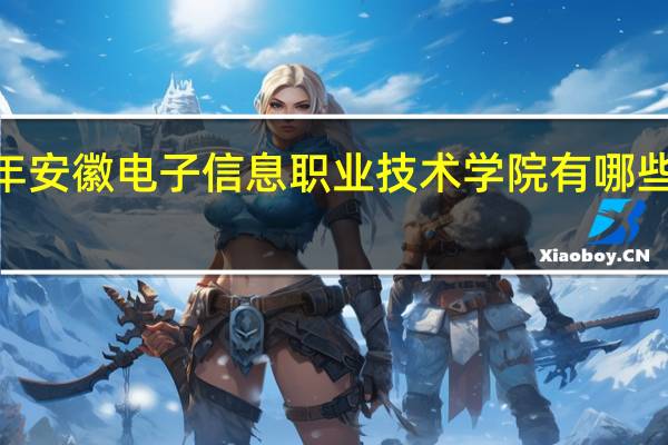 2024年安徽电子信息职业技术学院有哪些专业比较好