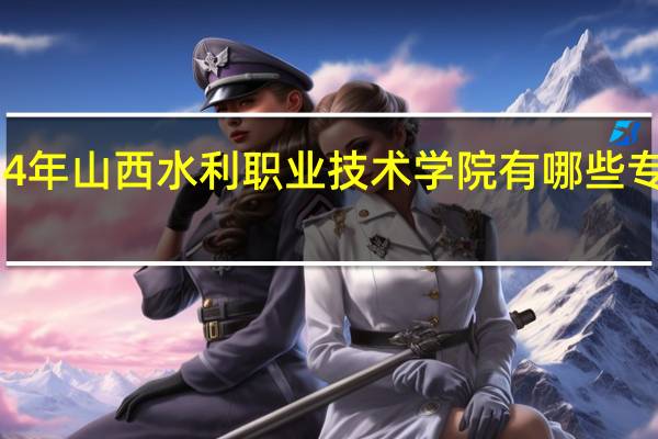 2024年山西水利职业技术学院有哪些专业比较好