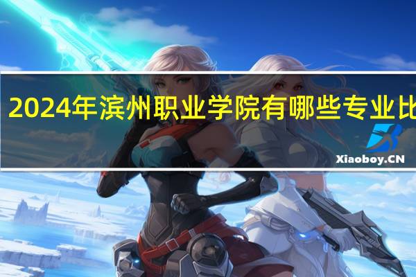 2024年滨州职业学院有哪些专业比较好