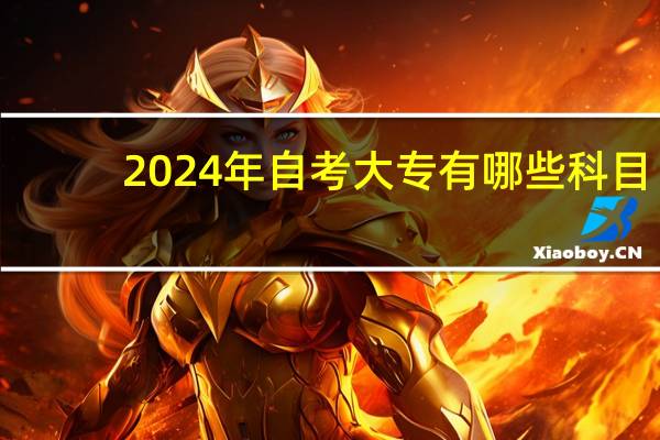 2024年自考大专有哪些科目