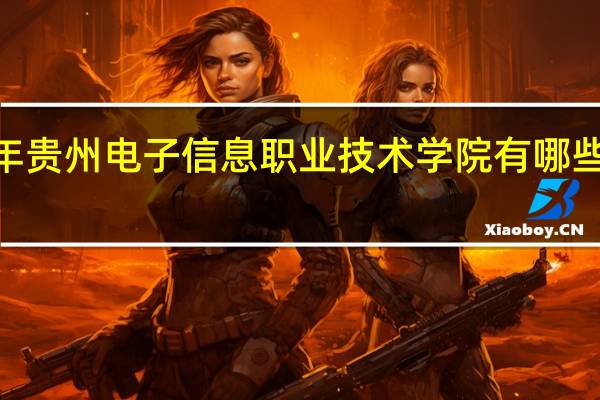 2024年贵州电子信息职业技术学院有哪些专业比较好