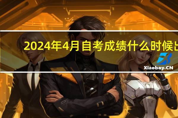 2024年4月自考成绩什么时候出