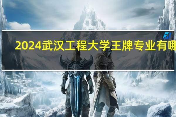 2024武汉工程大学王牌专业有哪些