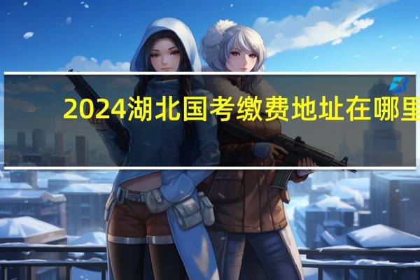 2024湖北国考缴费地址在哪里