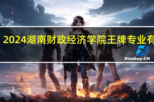 2024湖南财政经济学院王牌专业有哪些