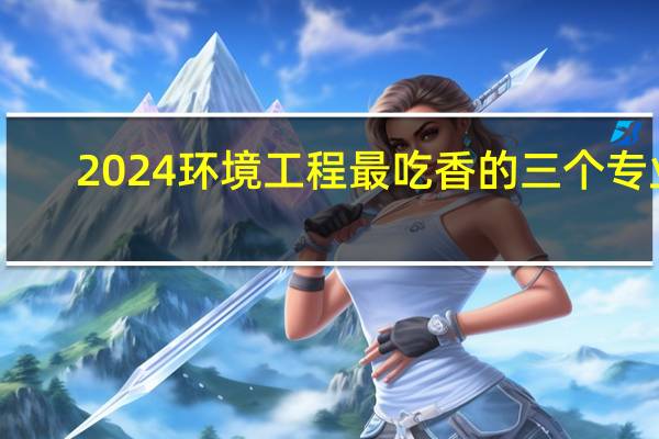2024环境工程最吃香的三个专业