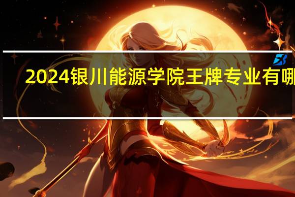 2024银川能源学院王牌专业有哪些