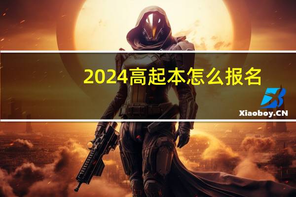 2024高起本怎么报名