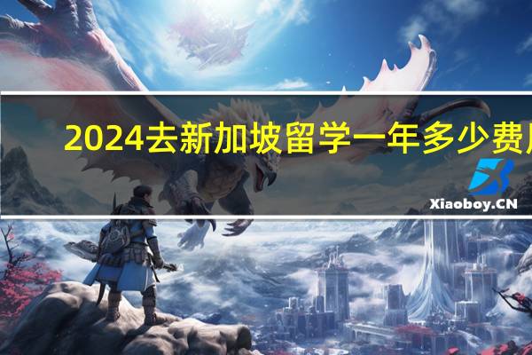 2024去新加坡留学一年多少费用