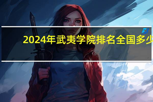 2024年武夷学院排名全国多少