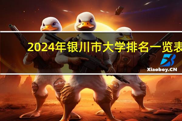 2024年银川市大学排名一览表