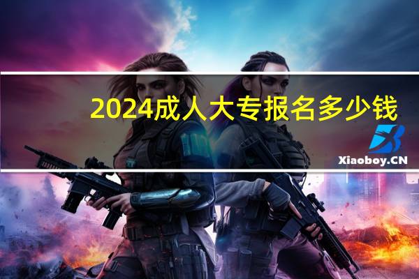 2024成人大专报名多少钱