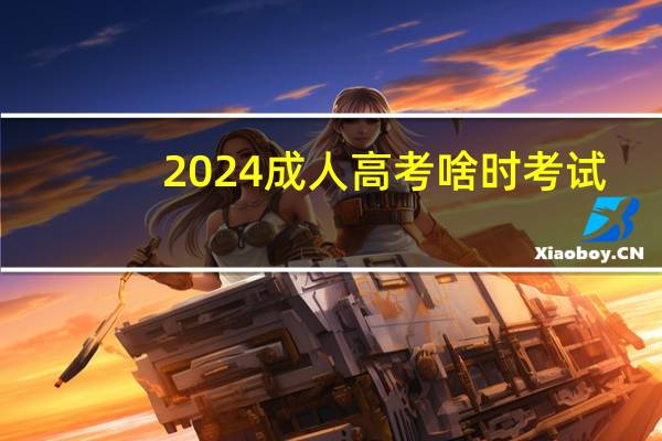 2024成人高考啥时考试