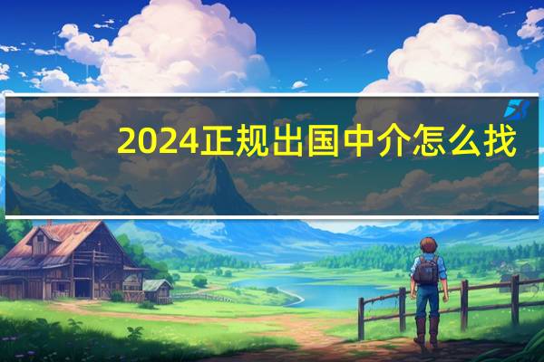 2024正规出国中介怎么找