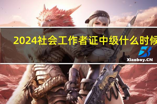 2024社会工作者证中级什么时候考