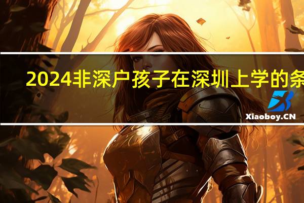 2024非深户孩子在深圳上学的条件