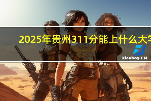 2025年贵州311分能上什么大学