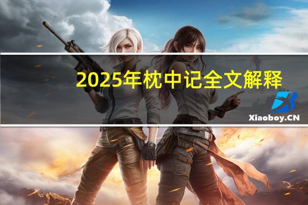 2025年枕中记全文解释