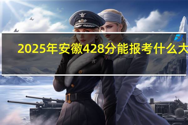 2025年安徽428分能报考什么大学