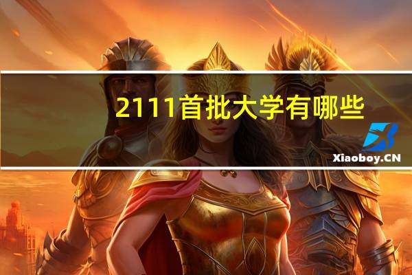 2111首批大学有哪些