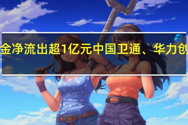 22股主力资金净流出超1亿元中国卫通、华力创通净流出超5亿元