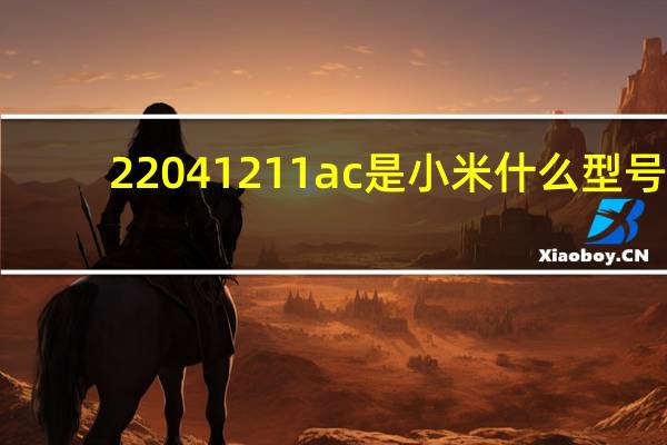 22041211ac是小米什么型号